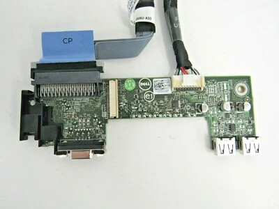 Dell 64TC3 PowerEdge R420 Front Control Panel Board 2xUSB VGA w/ Cables     27-4 - Image 1 of 4