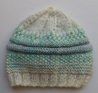 Hand knitted Baby Hat  Mint Green Mix Newborn