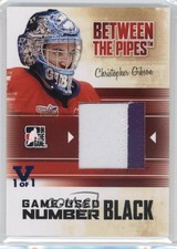 2010-11 ITG Between the Pipes Game-Used 1/1 Christopher Gibson #M-06 2a8