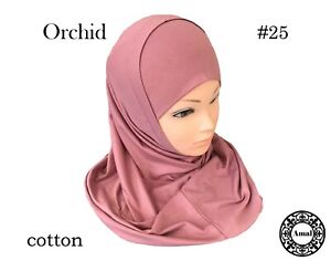 ❤️AMAL Muslim Hijab Mini Amira Islamic Scarf For Women Cotton USA Collors