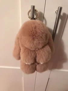 Real Rex Rabbit Fur Cute Bunny Pom Ball Doll Toy Key Chain Charm Handbag Pendant - Bild 1 von 38