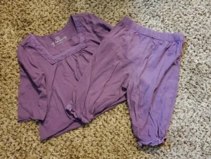 Girl's 6 12 month purple shirt pants outfit Of thhe Earth organic - Picture 1 of 1