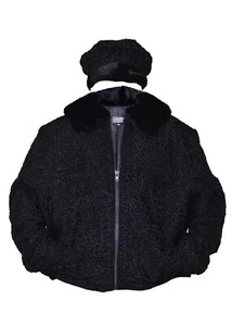 Real Persian Lamb Fur B3 Bomber Jacket Mink Fur Collar All Size Cap|Hat Pre Sale - Picture 1 of 4