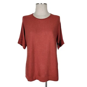 Eileen Fisher Top Size M Step Hem Dolman Sleeves Tencel Silk Stretch Oversized - Picture 1 of 10