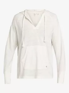 ROXY - Womens Destination Surf Pullover Hoodie - Snow White - Casual Hooded Top - Picture 1 of 3