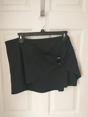 NWT JACLYN SMITH WOMENS SIZE 16 BLACK BIKINI Skirt BOTTOMS SWIMSUIT OG $22 - Image 1 of 4