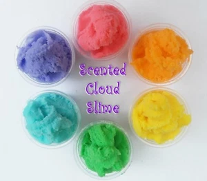Cloud Slime SCENTED bundle party pack 3-1 oz cont Slime Snow rainbow multi floss - Picture 1 of 8