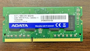 ADATA OEM Laptop Memory AO1L16BC2N1-BQHS 2GB DDR3 SDRAM PC3-12800 1600MHz - New - Picture 1 of 1
