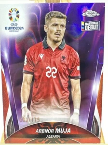 2024 Topps Chrome UEFA EURO Arbnor Muja /175 Purple Lava Debut Rookie RC #117 - Bild 1 von 14