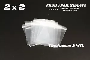 Sacchetti 2"x2" trasparenti 2 mil zip poli plastica richiudibili mini piccoli sacchetti gioielli - Foto 1 di 8