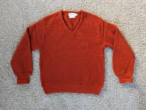 Vintage Jack Nicklaus Revere Men's Size Small Mohair Worsted Sweater Red Orange  - Picture 1 of 8