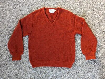 Suéter de Colección Jack Nicklaus Revere Para Hombre Talla Pequeña Mohair Worsted Rojo Naranja  Foto 1 de 4