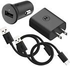 Motorola TurboPower Bundle: 20W Wall Charger & 18W Car Charger + 3.3ft Cables