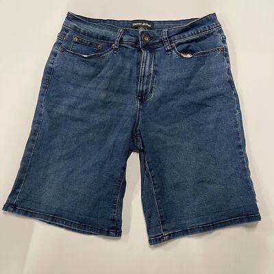 Pantalones Cortos Bermudas Dkny Jeans Para Mujer 6 Azul Denim Clásicos Lavado Medio Cremallera Mosca Foto 1 de 4