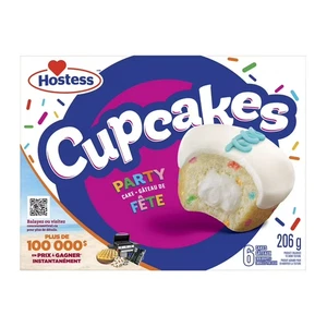 HOSTESS CUPCAKES PARTY CAKES 206gr - HECHO EN CANADÁ - PACK DE 6 - Imagen 1 de 1
