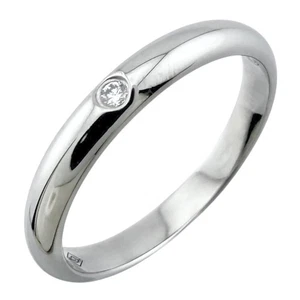 CARTIER Ring US 4 1/2 EU48 Pt950Platinum diamond prom band used - Picture 1 of 8