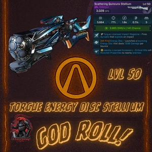 Borderlands 4 God Roll! Torgue Jakob Energy Disc Maliwan Shotgun PC, Xbox, PS5 - Foto 1 di 2