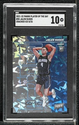 2021 Panini Player of the Day Cracked Ice /25 Jalen Suggs SGC 10 GEM Rookie RC - Image 1 of 2