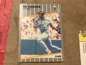 1989 Fleer #285 Bo Jackson Baseball Card - Mint - Great Corners - No Creases - Photo 1/2