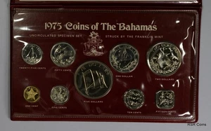 1975 BAHAMAS SPECIMEN BU SET 9 COINS! SCARCE!! #14843 - Picture 1 of 5