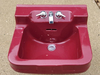 VENDIDO DE COLECCIÓN GRÚA OXFORD "Rojo Persa" Arándano MONTAJE EN PARED BAÑO FREGADERO VENDIDO Foto 1 de 4