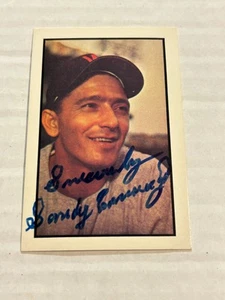 1983 CARD COLLECTORS 1953 BOWMAN COLOR REPRINT SANDY CONSUEGRA SIGNED IP AUTO G3 - Picture 1 of 2