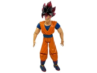 Figura Dragonball Z Super Saiyan Goku pelo rojo Energy Flash 2003 Jakks Pacific Foto 1 de 4