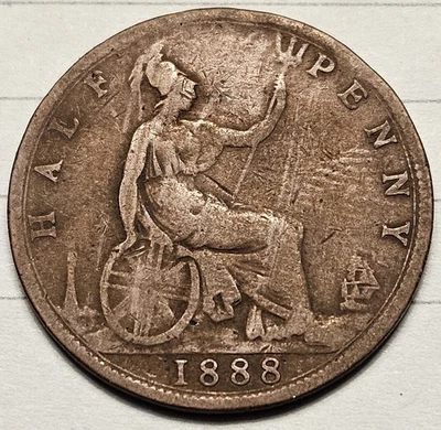 1888 Great Britain Half Penny - Image 1 of 2