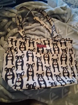 BUNGALOW 360 Cartera de Lona de Algodón Bolso Diseño de Perro ¡Muchos Bolsillos! Foto 1 de 4