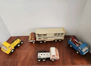 Vintage 1970 Tonka Die Cast Metal Trucks with A Trailer - Picture 1 of 15