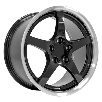 Black Wheel w/Machined Lip 18x9.5 for 1993-2002 Pontiac Firebird - RVO4521 - Image 1 of 3