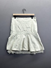 Mac&Jac Womens White Mini Skirt Laced Pull On Size 10