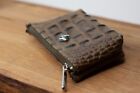 Texier Wallet Light Brown Leather Crocodile Women Money Coins France Rare