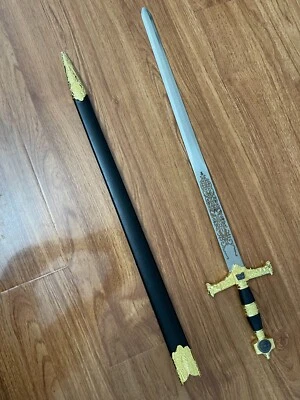 [CAJA ABIERTA] 33.8" Espada Medieval Acero Inoxidable Rey Salomón Estrella de David Espada Foto 1 de 4