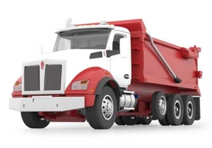 Kenworth Red and White T880 Rogue Dump Diecast 1:64 DCP First Gear 60-1415 - Picture 1 of 3