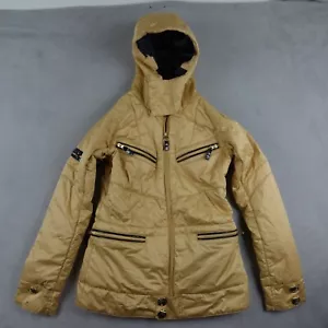 B By Burton Jacket Womens S Gold Pockets Snow Hooded Dryride - Picture 1 of 24