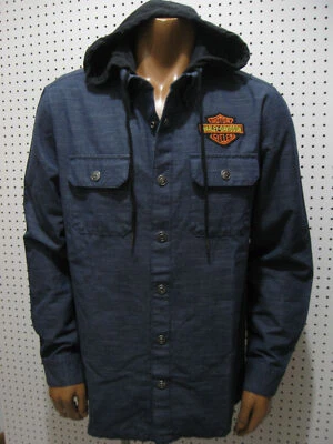 Camisa con capucha delantera a presión Harley-Davidson® para hombre 96876-23VM nueva con etiquetas Foto 1 de 4