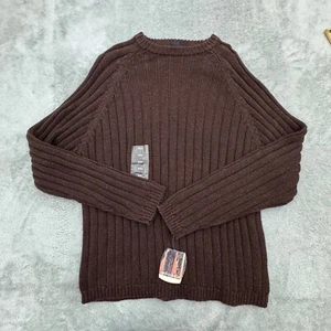 Woolrich Sweater NWT Men's Size Large 55% Ramie 45% Cotton Brown - Picture 1 of 8