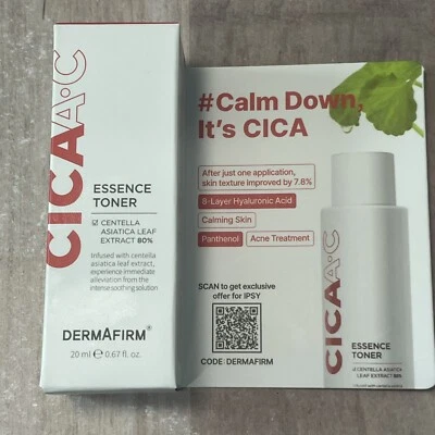 DERMAFIRM CICAA•C~Essence Toner Mini 0,67 fl oz. Ácido hialurónico de 8 capas Exp8/27 Foto 1 de 4