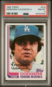 1982 Topps Baseball #510 - Fernando Valenzuela - PSA 8 ¡Casi Como Nuevo!! - Imagen 1 de 2
