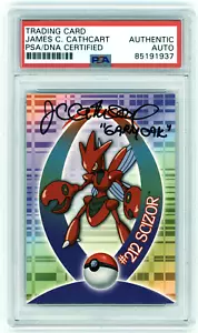 First Ever Signed James Carter Cathcart TV Animation Edition #212 Scizor Topps - Picture 1 of 2