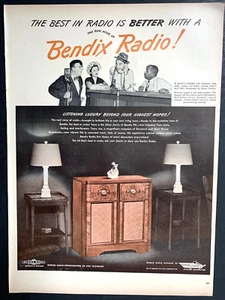 1947 Bendix Radio Print Ad 14"x10"Duffy's Tavern Stars - Picture 1 of 1