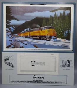 1991 Miner Enterprises Railroad Calendar On the Way up over Oregon's Blue Mounta - Picture 1 of 5