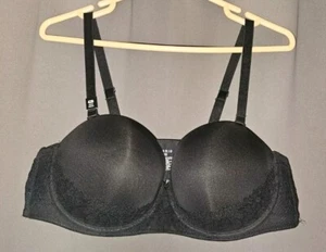 Torrid Push-Up Trägerloser BH 42D Schwarz Spitze Abnehmbare Träger Rutschfest Band - Bild 1 von 3