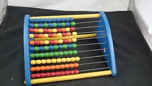 Vtg. Wooden Playskool Abacus Educational Toy, 100 Beads - Picture 1 of 6