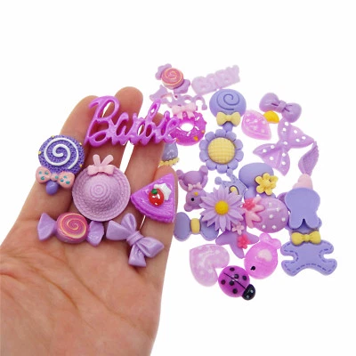 Lot of 30 Resin Flatback Cabochons DIY Crafting Embellishments Art Decorations - Image 1 of 4