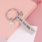 Home Lovers Key Ring Our First Home/Happy New House Keychain Stainl-dr