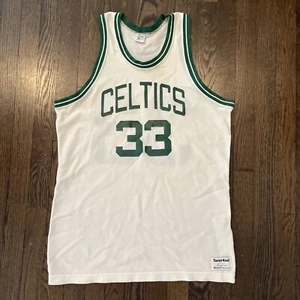 Larry Bird Boston Celtics Jersey Men's Large Sand Knit White - Picture 1 of 8