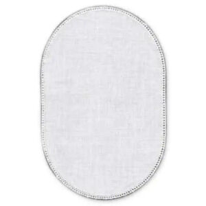 Cotton Handkerchief - Hemstitched - 9" X 6" Oval Straight Edge