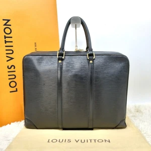 LOUIS VUITTON Epi Negro Porte-Documento Bolso de Negocios Maletín Para Hombre M59162 - Imagen 1 de 10